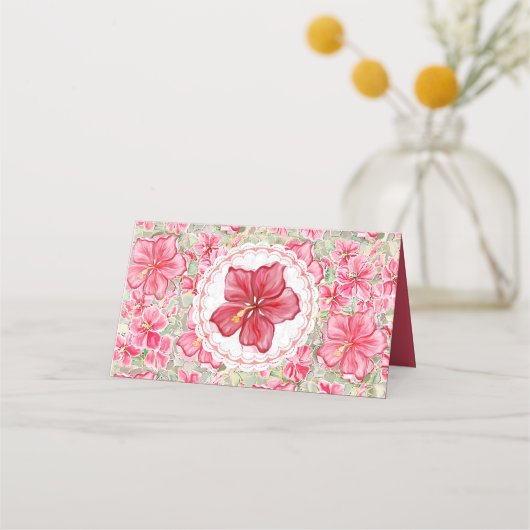 Hibiscus & kant ROOD (Achterkant)