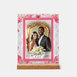 Hibiscus & kant ROOD Acryl Bord