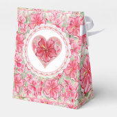 Hibiscus & kant ROOD Bedankdoosjes (Achterkant)