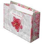 Hibiscus & kant ROOD Groot Cadeauzakje (Voorkant Gekanteld)