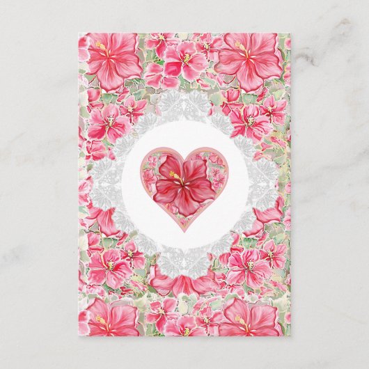 Hibiscus & kant ROOD Informatiekaartje (Voorkant)