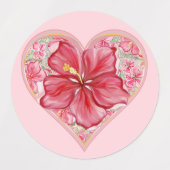 Hibiscus & kant ROOD Labels (Design 1)