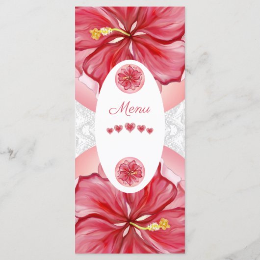 Hibiscus & kant ROOD Menu (Achterkant)