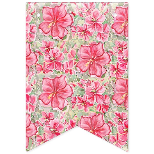 Hibiscus & kant ROOD Vlaggetjes (Tweede vlag)