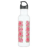 Hibiscus & kant ROOD Waterfles (Achterkant)