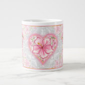 Hibiscus & kant ROZE Extra Grote Beker (Voorkant)