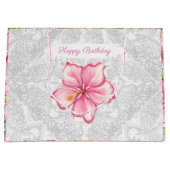 Hibiscus & kant ROZE Groot Cadeauzakje (Voorkant)