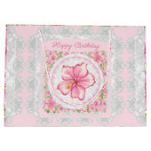 Hibiscus & kant ROZE Groot Cadeauzakje (Achterkant)