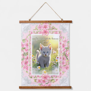 Hibiscus & kant ROZE Hangend Wandkleed