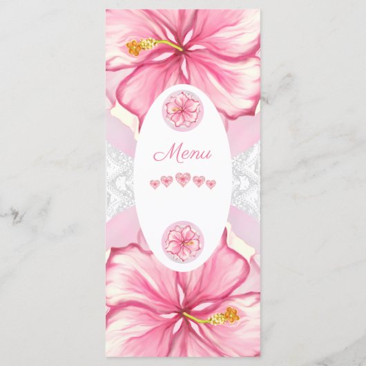 Hibiscus & kant ROZE Menu (Achterkant)