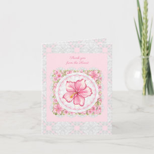 Hibiscus & kant ROZE Notitiekaartje