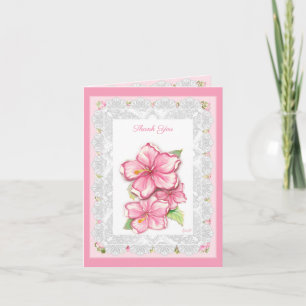 Hibiscus & kant ROZE Notitiekaartje