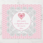 Hibiscus & kant ROZE Sparkling Wijnetiket (Enkel label)