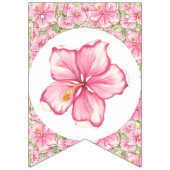 Hibiscus & kant ROZE Vlaggetjes (Eerste vlag)
