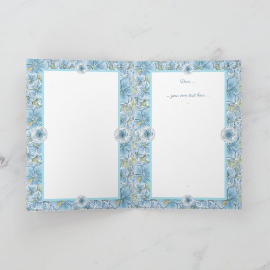 Hibiscus & kant TURQUOISE (Binnen)