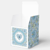 Hibiscus & kant TURQUOISE Bedankdoosjes (Geopend)