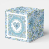 Hibiscus & kant TURQUOISE Bedankdoosjes (Achterkant)