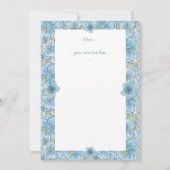 Hibiscus & kant TURQUOISE Bedankkaart (Achterkant)