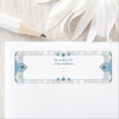 Hibiscus & kant TURQUOISE Etiket (Insitu)