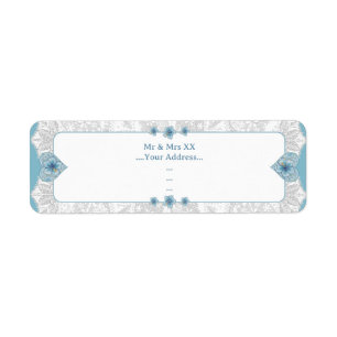 Hibiscus & kant TURQUOISE Etiket