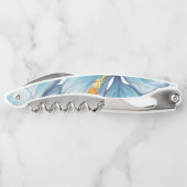 Hibiscus & kant TURQUOISE Kurkentrekker (Achterkant)