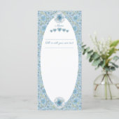 Hibiscus & kant TURQUOISE Menu (Staand voorkant)