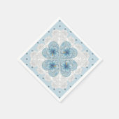 Hibiscus & kant TURQUOISE Servet (Hoek)