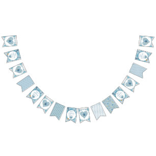 Hibiscus & kant TURQUOISE Vlaggetjes