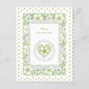 Hibiscus & kant WIT Briefkaart