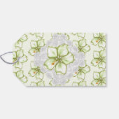 Hibiscus & kant WIT Cadeaulabel (Achterkant Horizontaal)