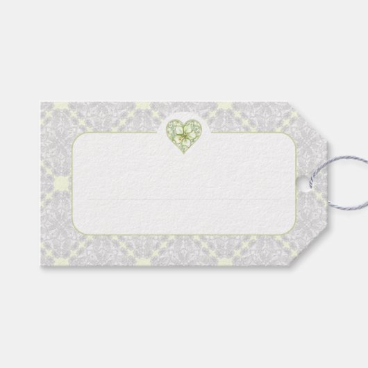 Hibiscus & kant WIT Cadeaulabel (Voorkant (Horizontaal))