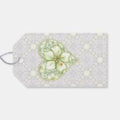 Hibiscus & kant WIT Cadeaulabel (Achterkant Horizontaal)