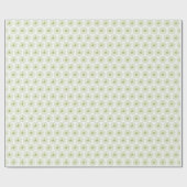 Hibiscus & kant WIT Cadeaupapier (Vlak)