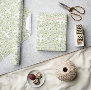 Hibiscus & kant WIT Cadeaupapier