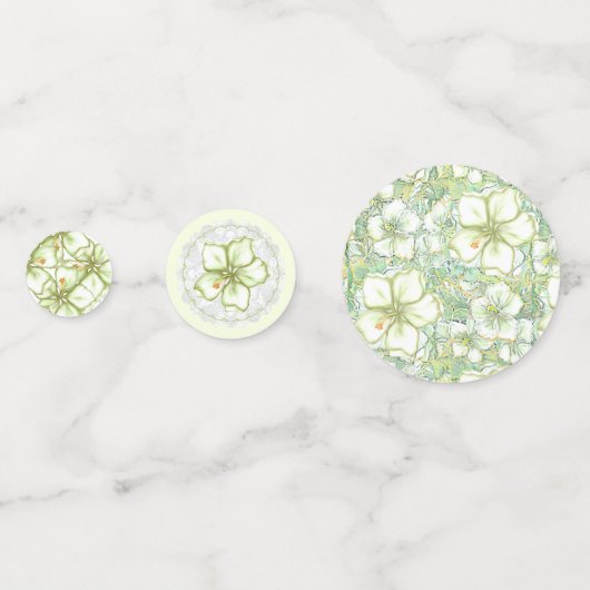 Hibiscus & kant WIT Confetti (Achterkanten)