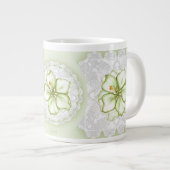 Hibiscus & kant WIT Extra Grote Beker (Voorkant rechts)