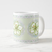 Hibiscus & kant WIT Extra Grote Beker (Voorkant rechts)