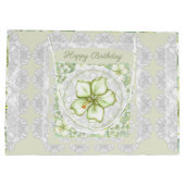 Hibiscus & kant WIT Groot Cadeauzakje (Achterkant)