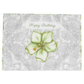 Hibiscus & kant WIT Groot Cadeauzakje (Achterkant)