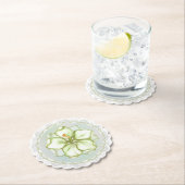 Hibiscus & kant WIT Kartonnen Onderzetters (Insitu)