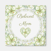 Hibiscus & kant WIT Magneet (Voorkant)