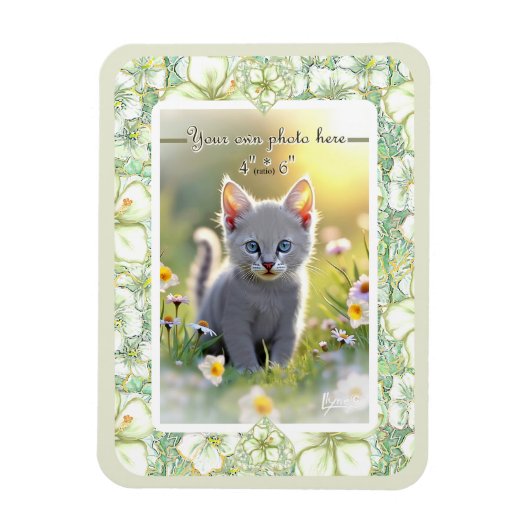 Hibiscus & kant WIT Magneet (Verticaal)