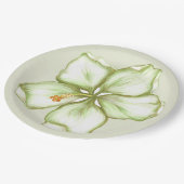 Hibiscus & kant WIT Papieren Bordje (Gekanteld)