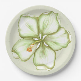 Hibiscus & kant WIT Papieren Bordje