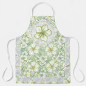 Hibiscus & kant WIT Schort (Voorkant)