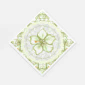 Hibiscus & kant WIT Servet (Hoek)