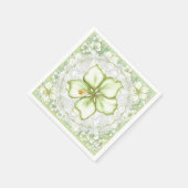 Hibiscus & kant WIT Servet (Hoek)