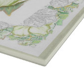 Hibiscus & kant WIT Snijplank (Hoek)