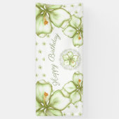 Hibiscus & kant WIT Spandoek (Verticaal)