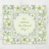 Hibiscus & kant WIT Sparkling Wijnetiket (Enkel label)